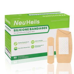 NEUHEILS empaque frontal con pack de 80 unidades, protección inmediata