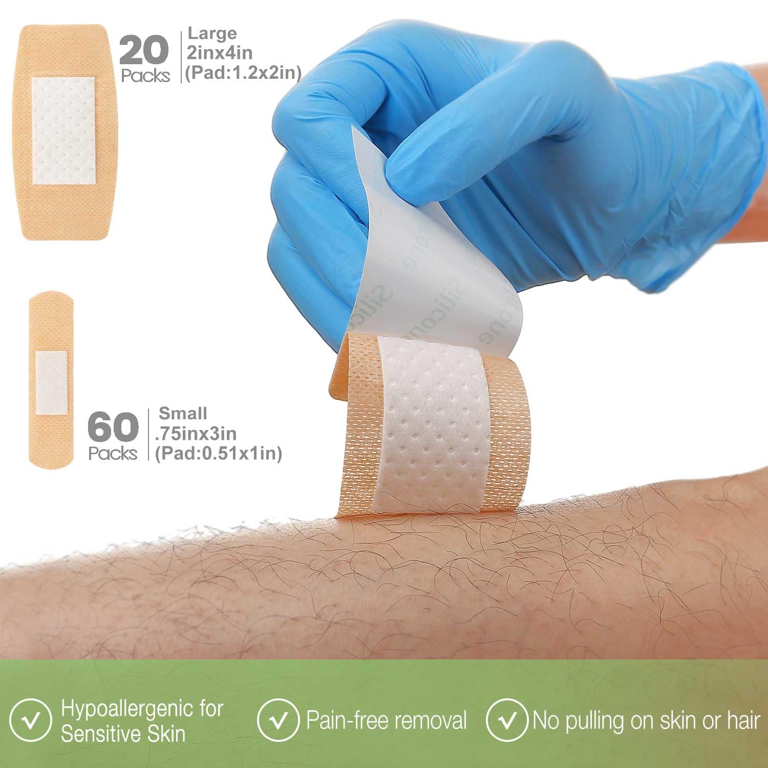NEUHEILS primer plano de almohadilla no adherente que evita dolor