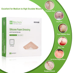 NEUHEILS primer plano de espuma absorbente, control de exudado