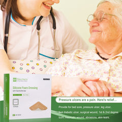 NEUHEILS profesional aplicando el apósito en entorno clínico para manejo seguro