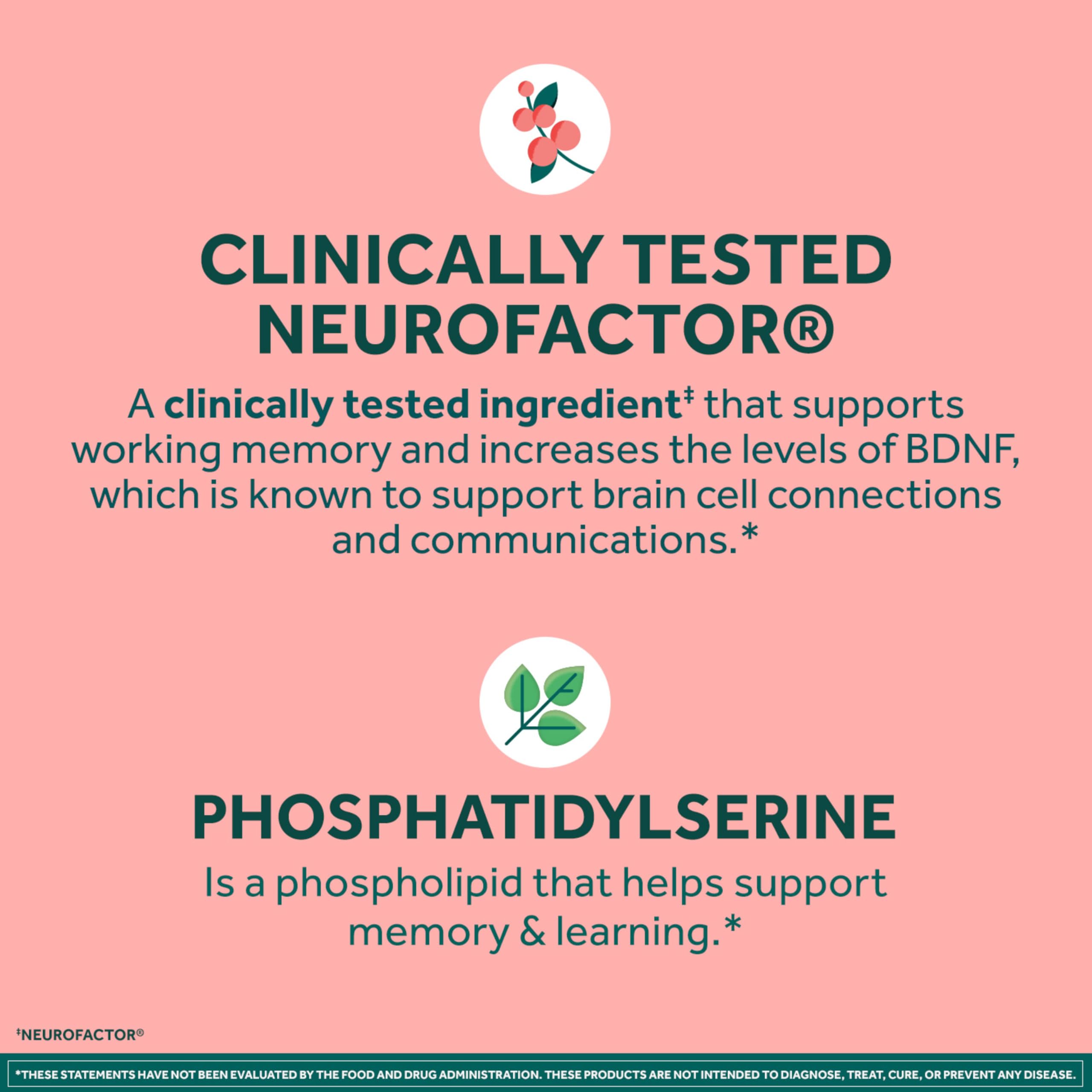 NEURIVA etiqueta de ingredientes destacando Neurofactor y fosfatidilserina