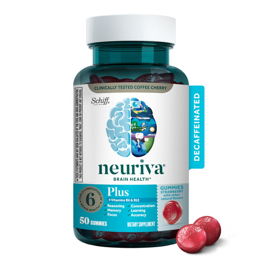 NEURIVA envase frente mostrando 50 gominolas y beneficio apoyo cognitivo
