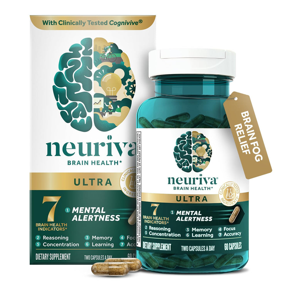 NEURIVA frasco frontal mostrando marca y diseño para identificar el producto