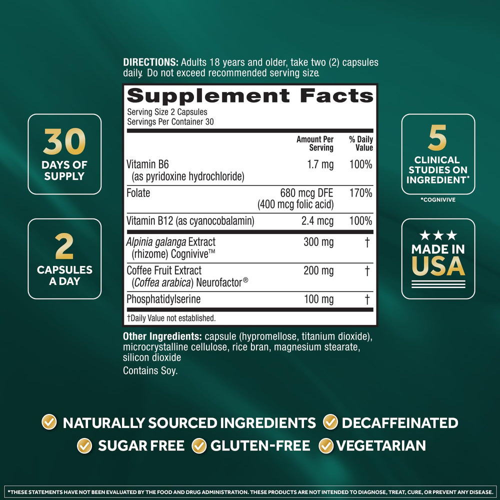 NEURIVA ingredientes NeuroFactor y fosfatidilserina ilustrando origen natural