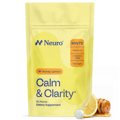 Neuro envase frontal mostrando pastillas y beneficio calma rápida