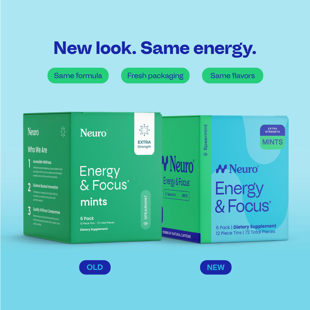 Neuro lata abierta con mints visibles para dosis precisa