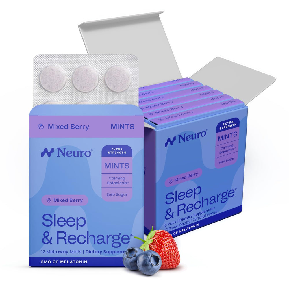 Neuro empaque frontal mostrando 72 pastillas y conveniencia