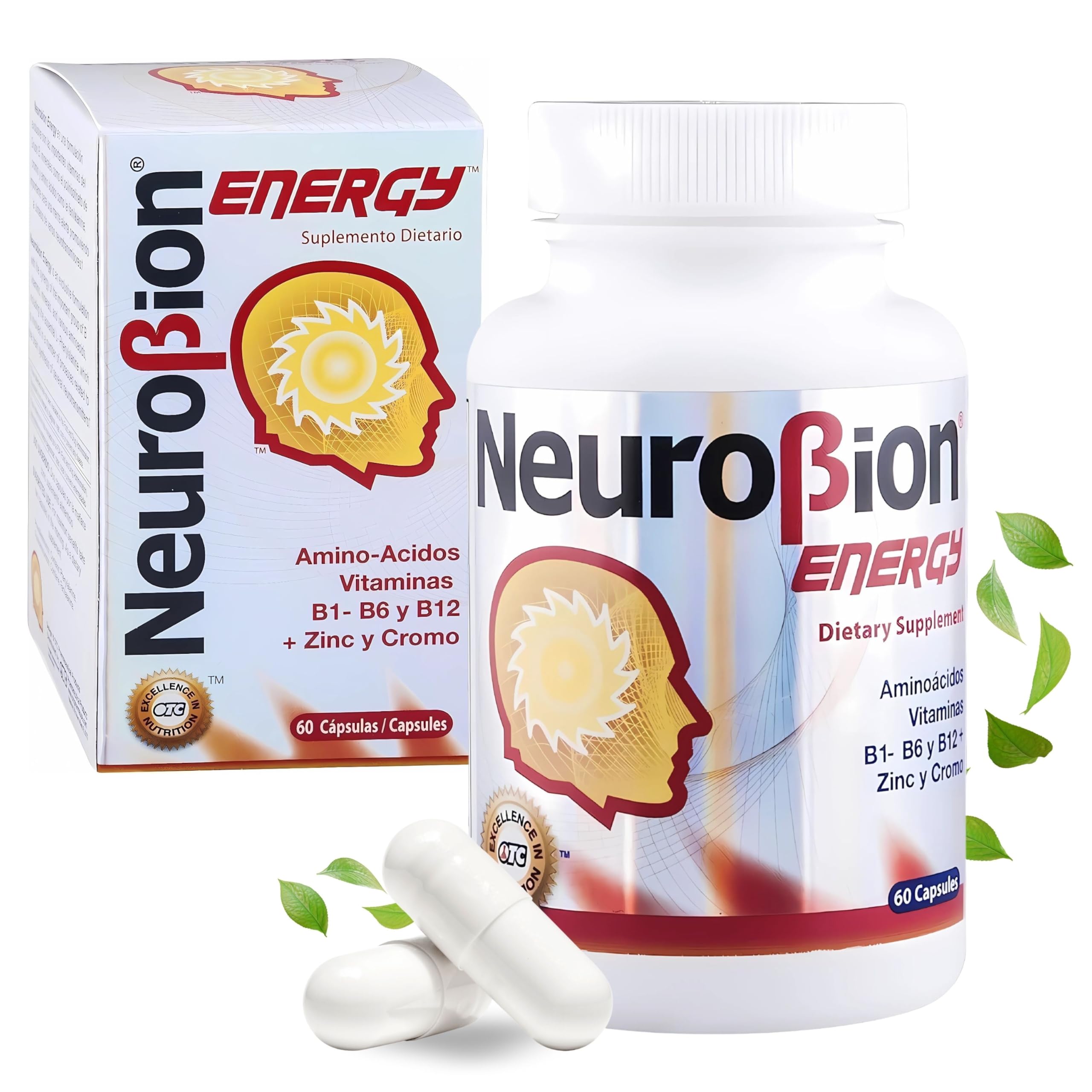 Neurobion frasco frontal mostrando etiquetado claro y beneficios