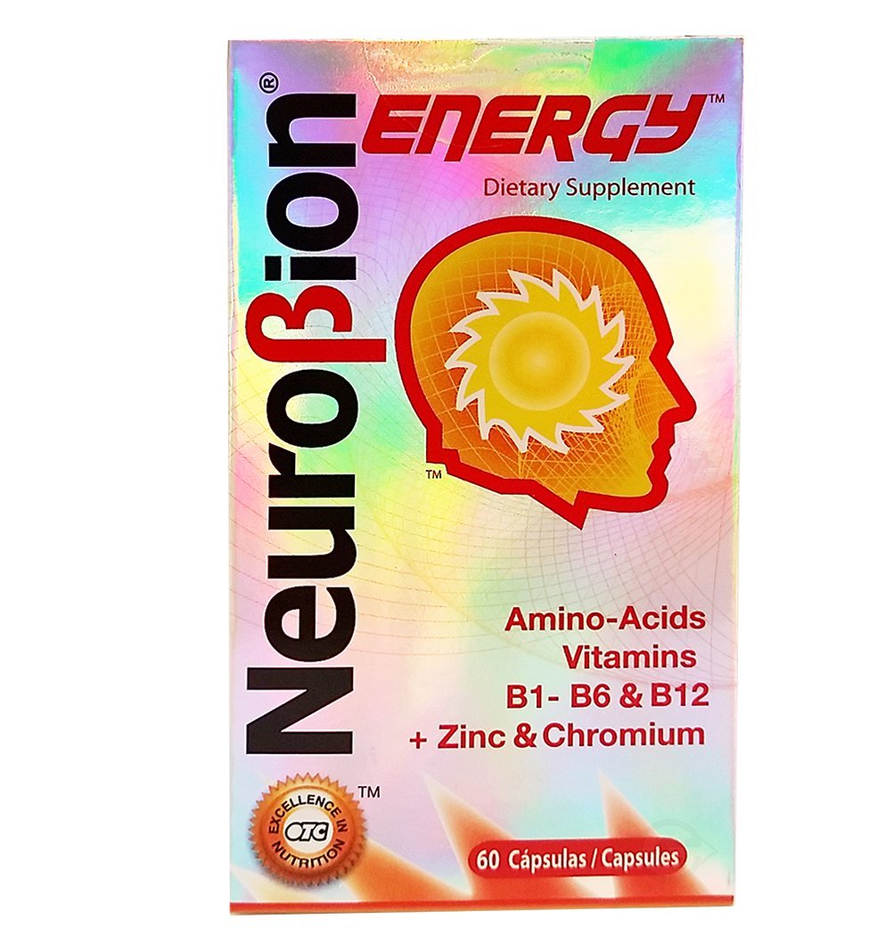 Neurobion frente del empaque mostrando etiqueta y beneficios visibles