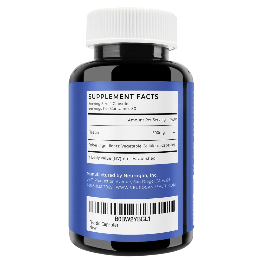 Neurogan Fisetina cápsulas veganas para una rutina práctica.