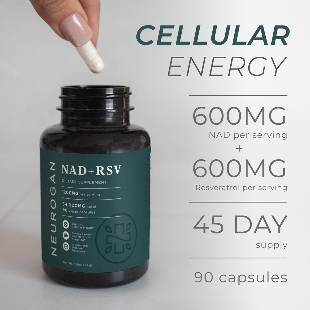 Neurogan NAD+ Resveratrol: cápsulas micronizadas para absorción suave