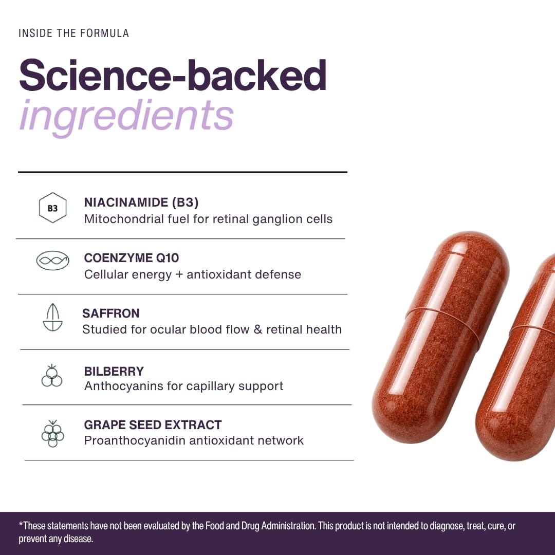 Etiqueta de Neuroptene con lista de ingredientes y niveles óptimos