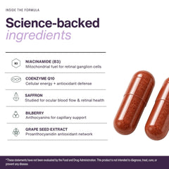 Etiqueta de Neuroptene con lista de ingredientes y niveles óptimos