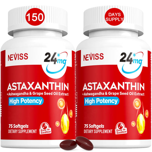NEVISS empaque frontal mostrando 150 softgels y beneficio de aporte antioxidante