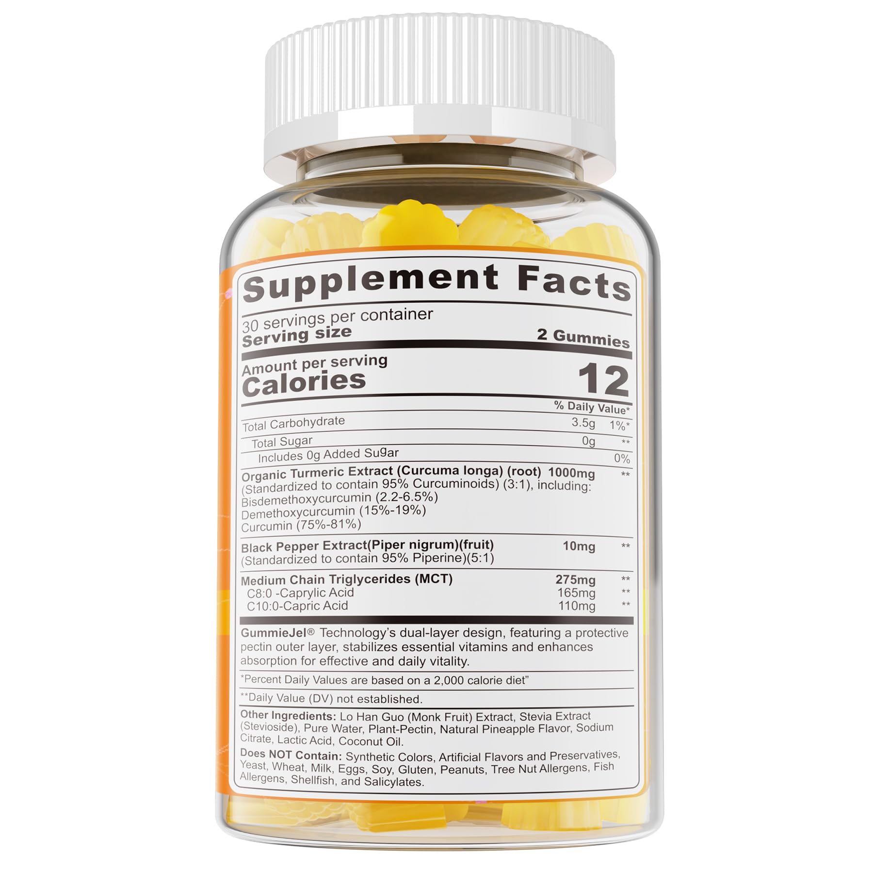 NEVISS etiqueta nutricional y sellos cGMP para certificar calidad del lote