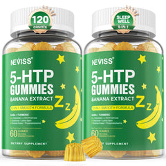 NEVISS frontal del pack doble de gominolas relajantes, conveniencia para la rutina nocturna
