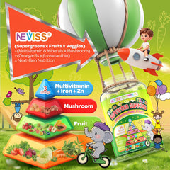 NEVISS gomita en mano para comparar tamaño y dosificación infantil