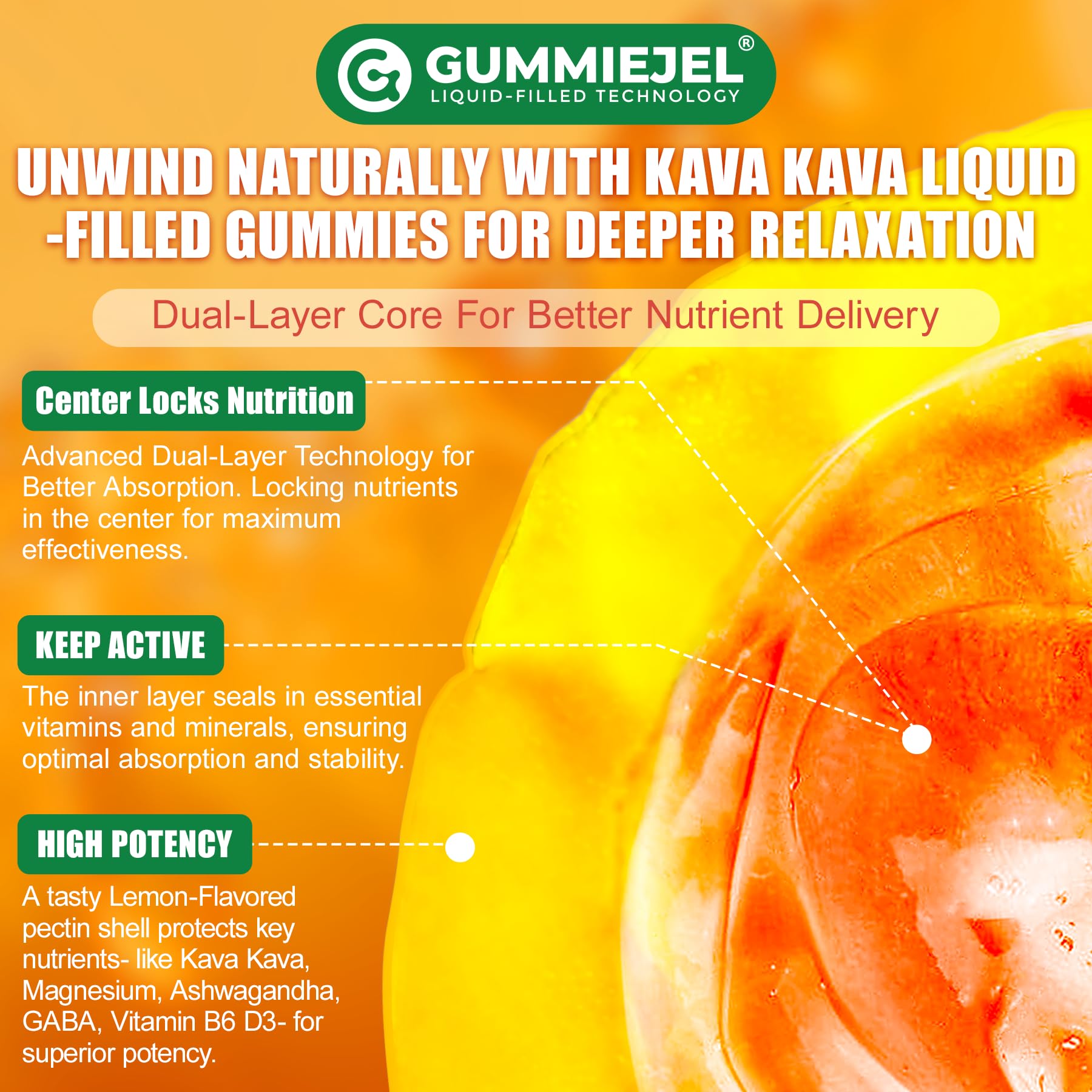 NEVISS gomitas en fondo natural resaltando fórmula vegana y sin azúcar