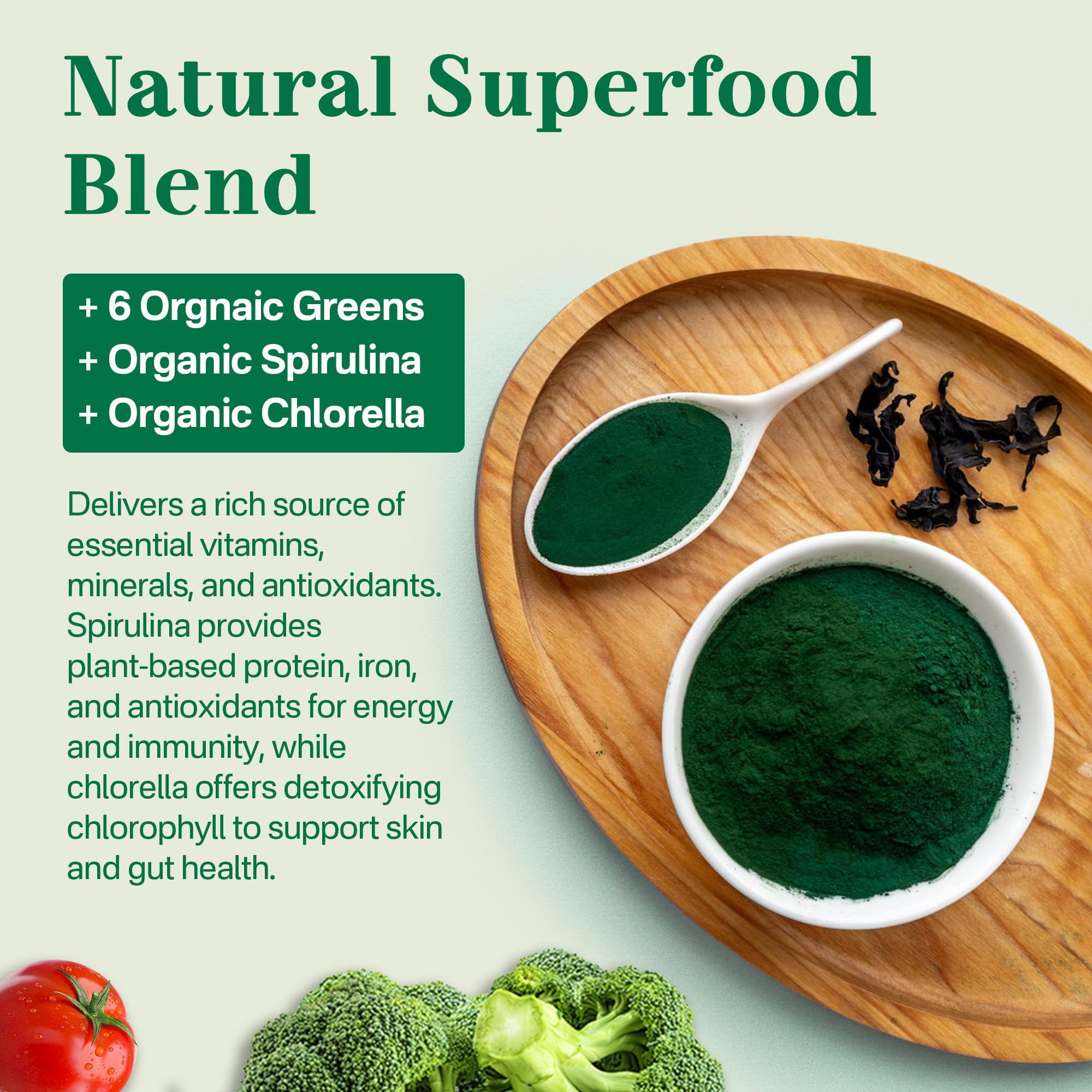 NEVISS mezcla orgánica de greens que aporta antioxidantes