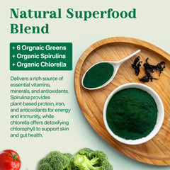 NEVISS mezcla orgánica de greens que aporta antioxidantes