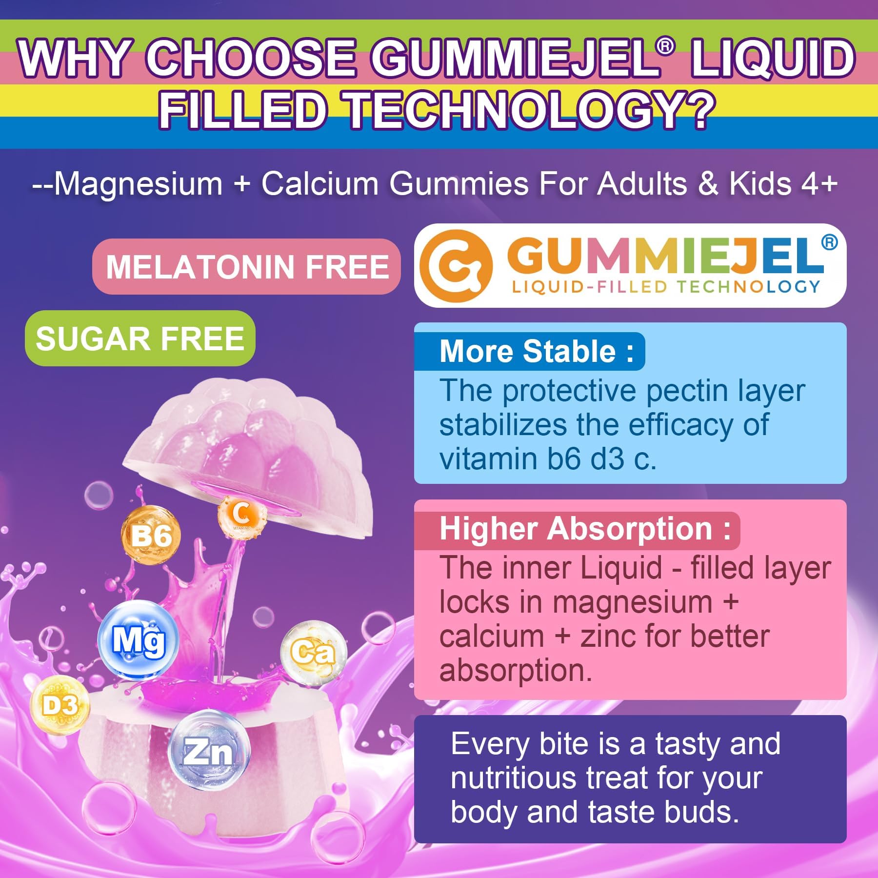 Niño supervisado tomando gomita NEVISS, formulada para 4+ años