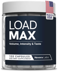 Nevora Labs Load Max vista frontal del envase mostrando diseño limpio y confianza