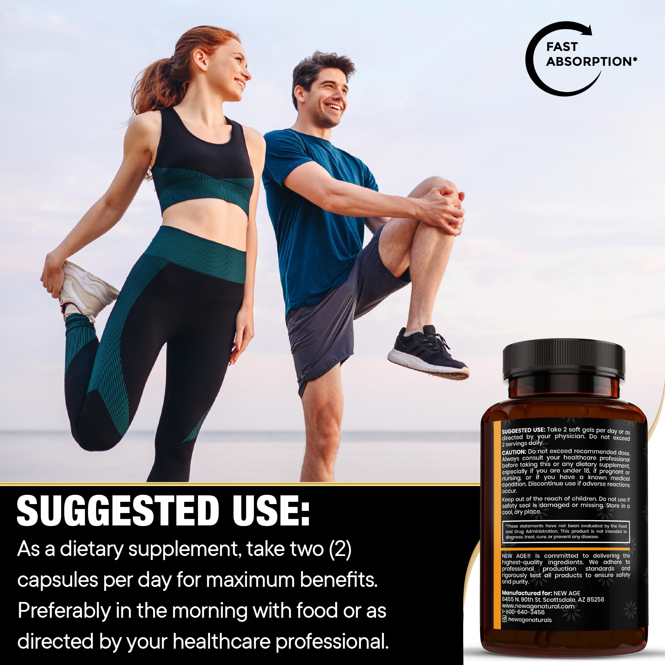NEW AGE etiqueta con información nutricional clara y confianza en calidad
