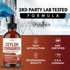 NEW AGE corteza de canela Ceylon como ingrediente natural y origen