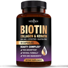 NEW AGE frasco frontal visible etiqueta clara y beneficios inmediatos