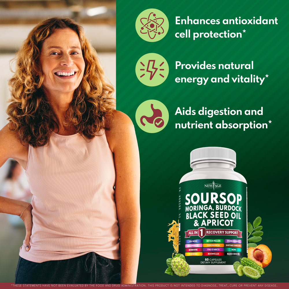 NEW AGE mezcla de ingredientes secos: moringa, sea moss y bitter melon para referencia