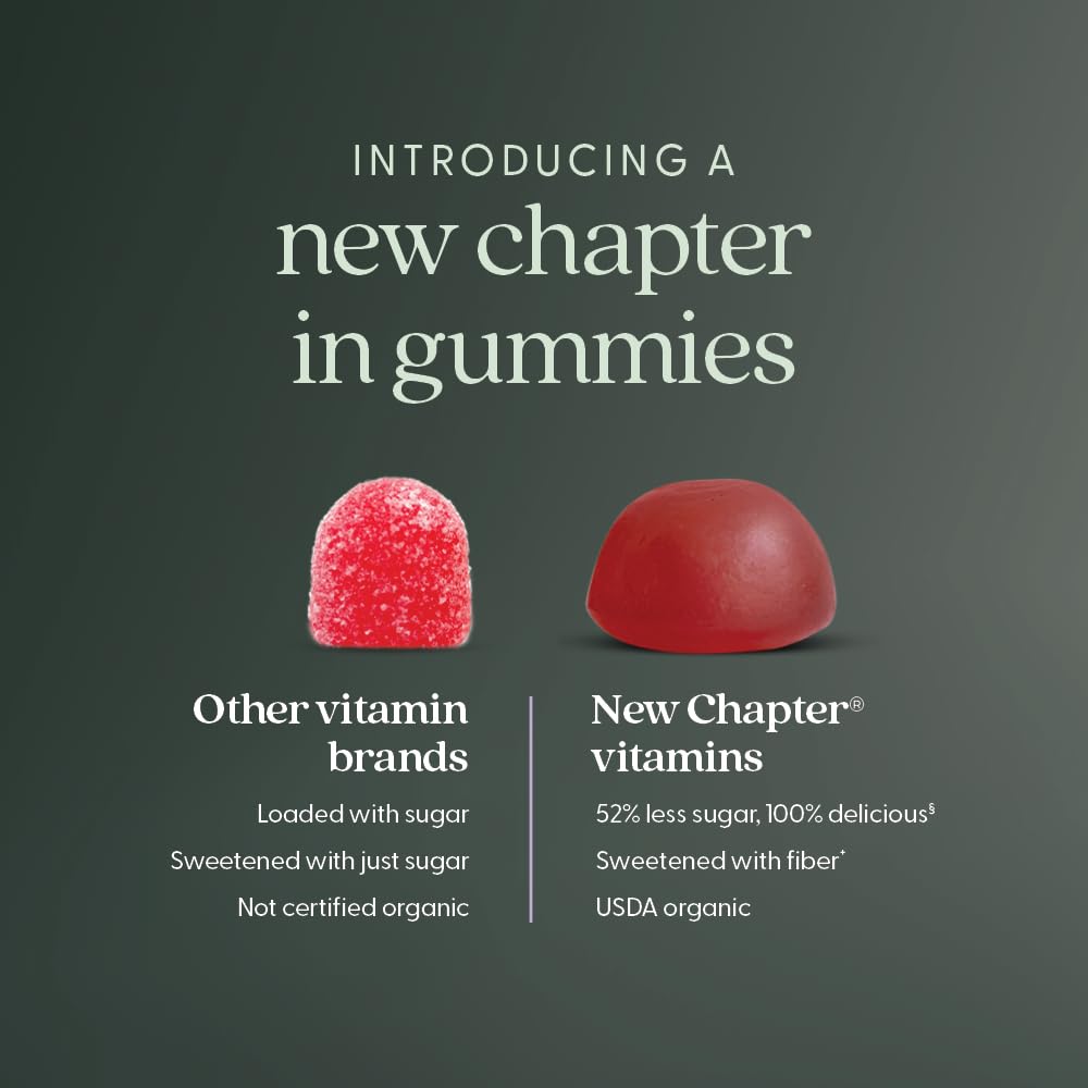 New Chapter etiqueta con sellos USDA Organic y Non-GMO para confianza