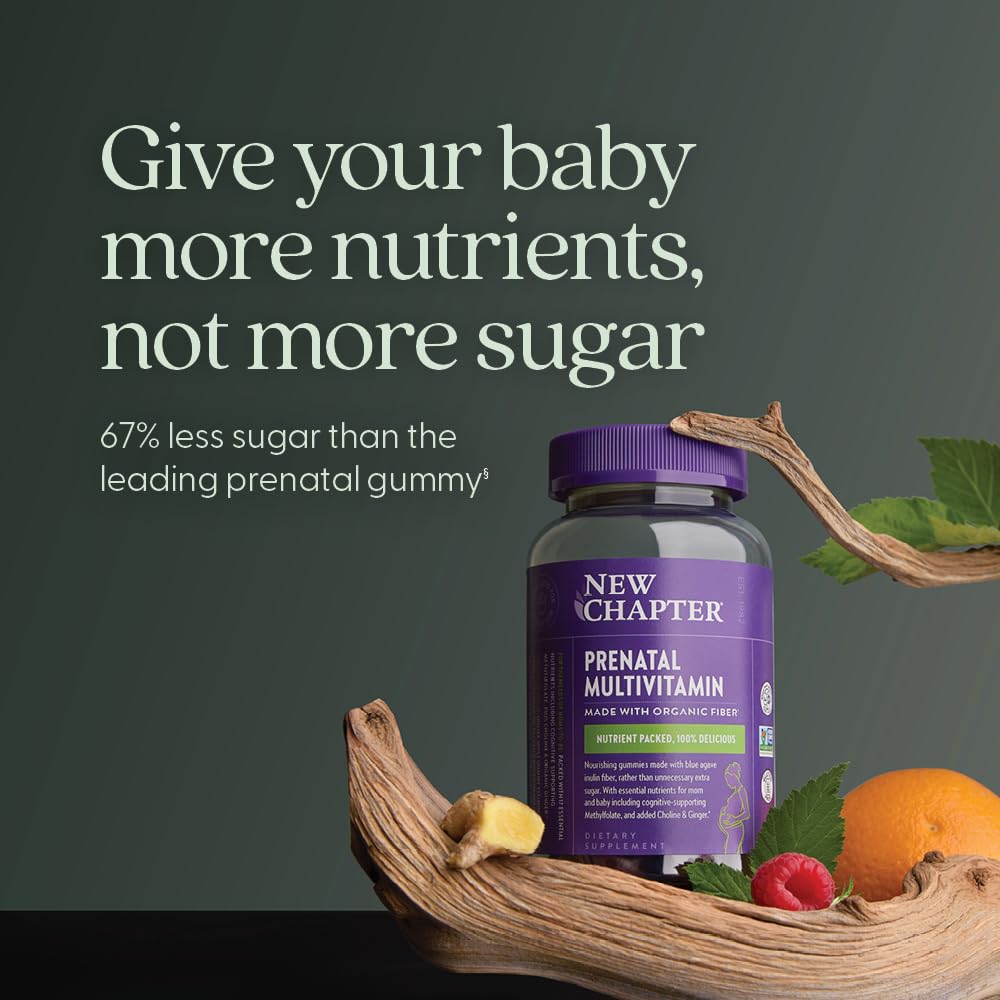 New Chapter etiqueta nutricional en primer plano con ingredientes clave