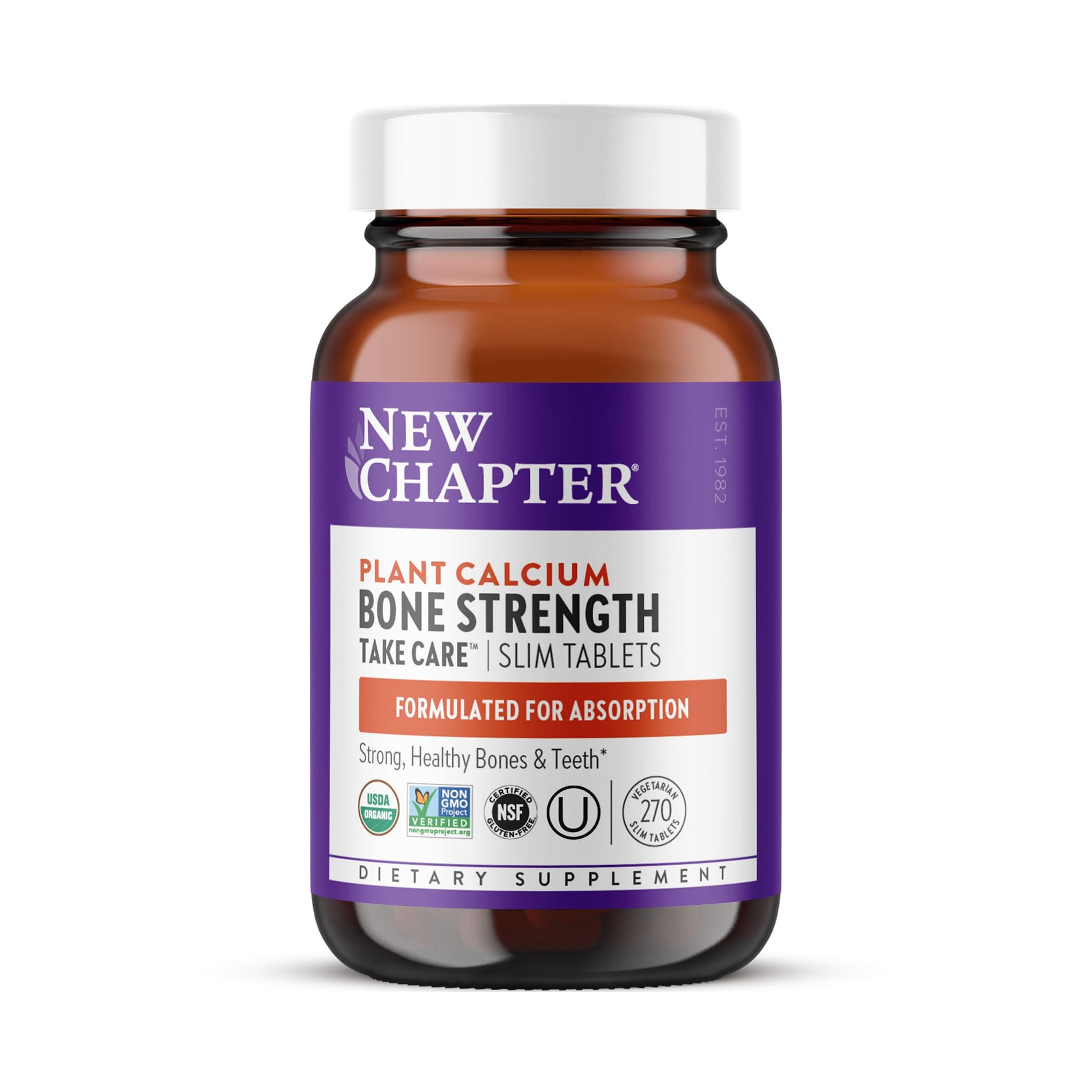 New Chapter envase frontal mostrando comprimidos y beneficios claros