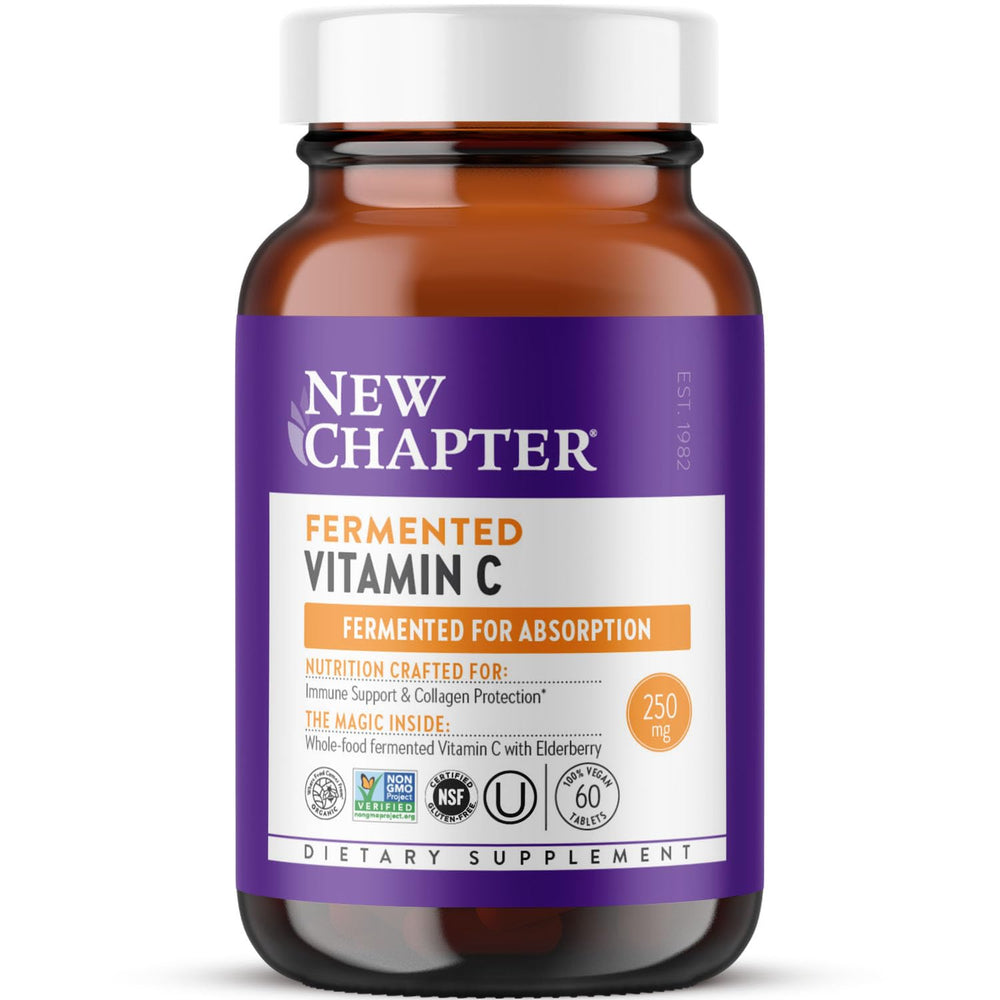 New Chapter envase frontal mostrando etiqueta y beneficios visibles