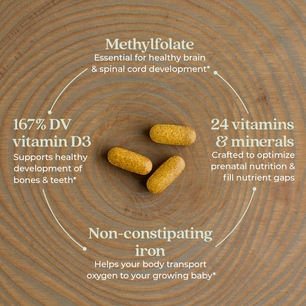 New Chapter tabletas junto a moneda para comparar tamaño y dosis diaria