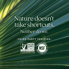 New Chapter etiqueta del producto con certificaciones Non-GMO y sin gluten