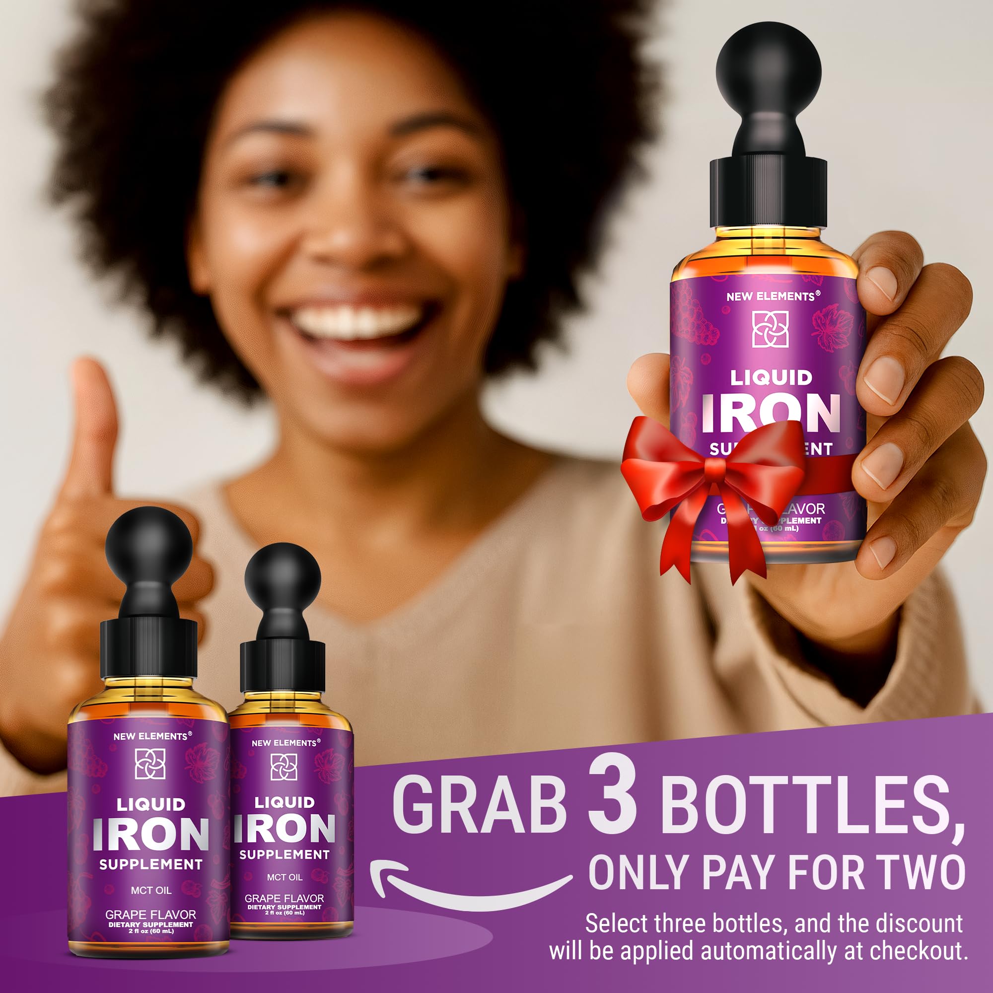 New Elements detalle de etiqueta con información de ingredientes y calidad