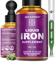 New Elements frasco frontal mostrando etiqueta clara y beneficio de absorción rápida