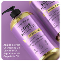 New York Biology aceite en manos demostrando buen deslizamiento y absorción