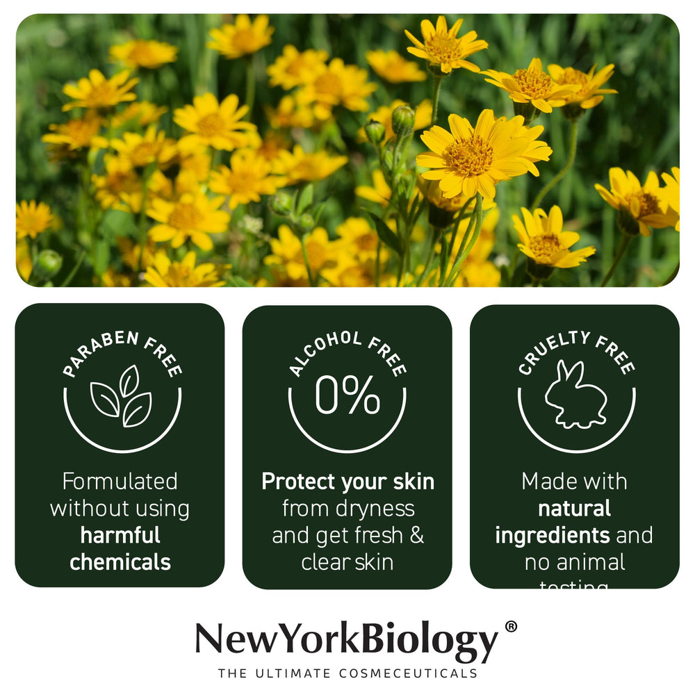New York Biology botella junto a objetos para comparar el volumen 8 fl oz