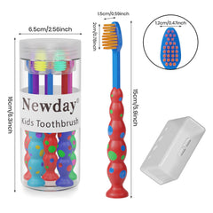 Newday primer plano de cerdas suaves que protegen encías sensibles y limpian con delicadeza