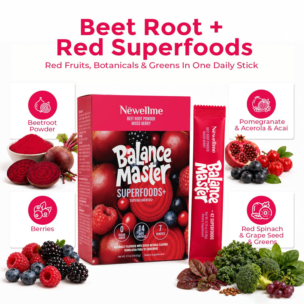 NEWELLME batido con frutas mostrando uso versátil y aporte antioxidante