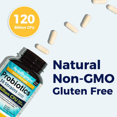 NewRhythm Probiotics: 36 cepas en cápsulas para diversidad intestinal.