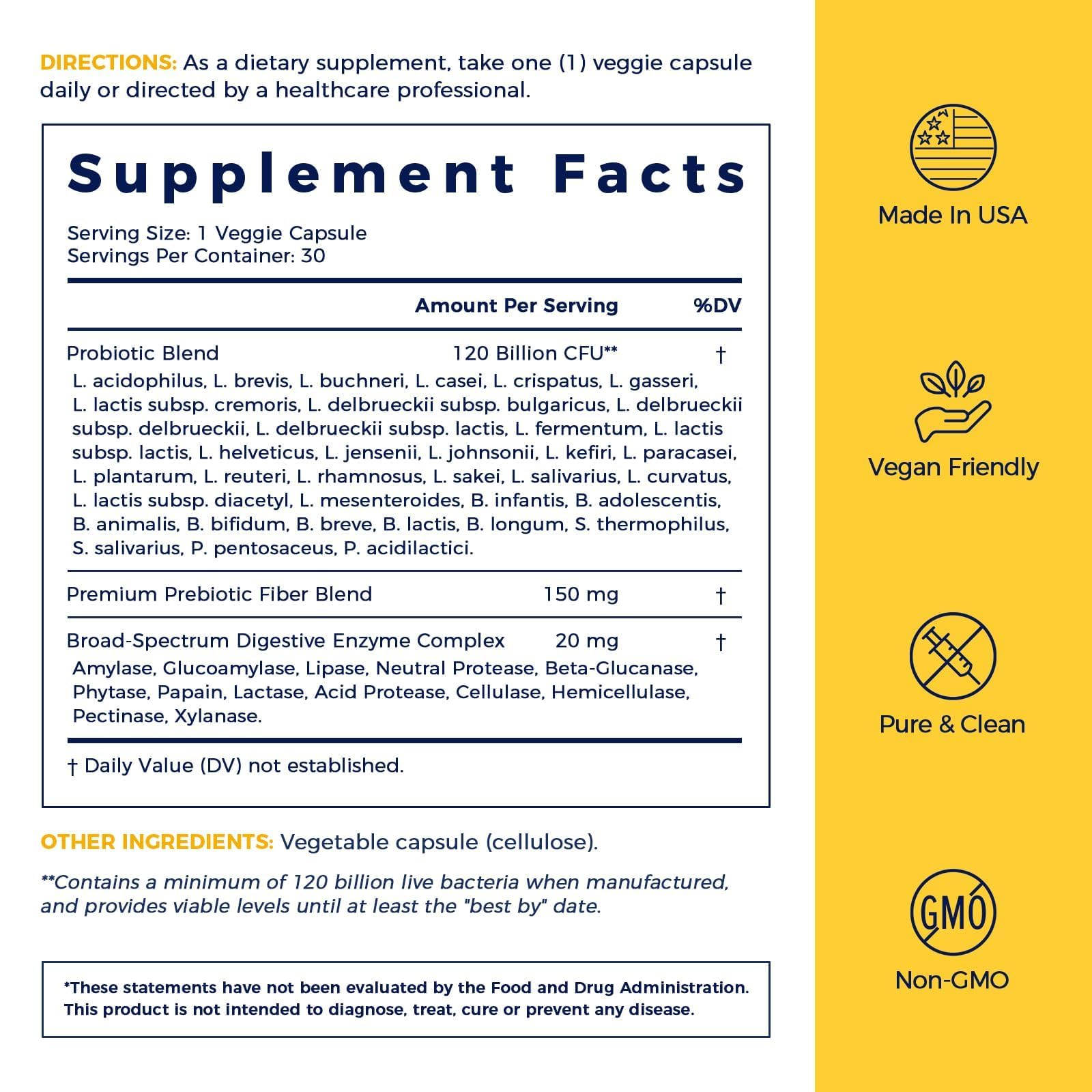 NewRhythm Probiotics: envase de 30 cápsulas vegano.