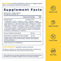 NewRhythm Probiotics: envase de 30 cápsulas vegano.