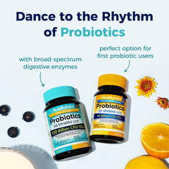 NewRhythm Probiotics: etiqueta hecha en Nueva York.