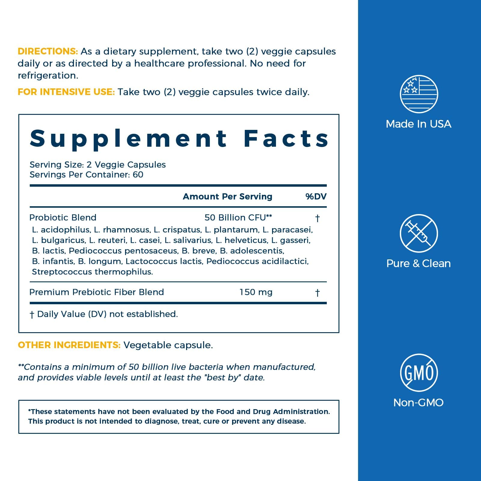 NewRhythm Probiotics, composición natural, libre de gluten y organismos modificados.