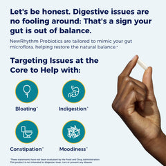 NewRhythm Probiotics, liberacion dirigida para llegar al intestino.