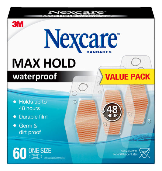 Nexcare envase frontal mostrando pack de 60 después protección fiable
