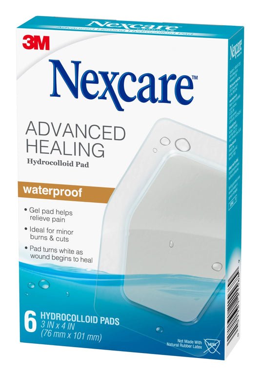 Nexcare apósito visto desde arriba mostrando forma y perfil bajo